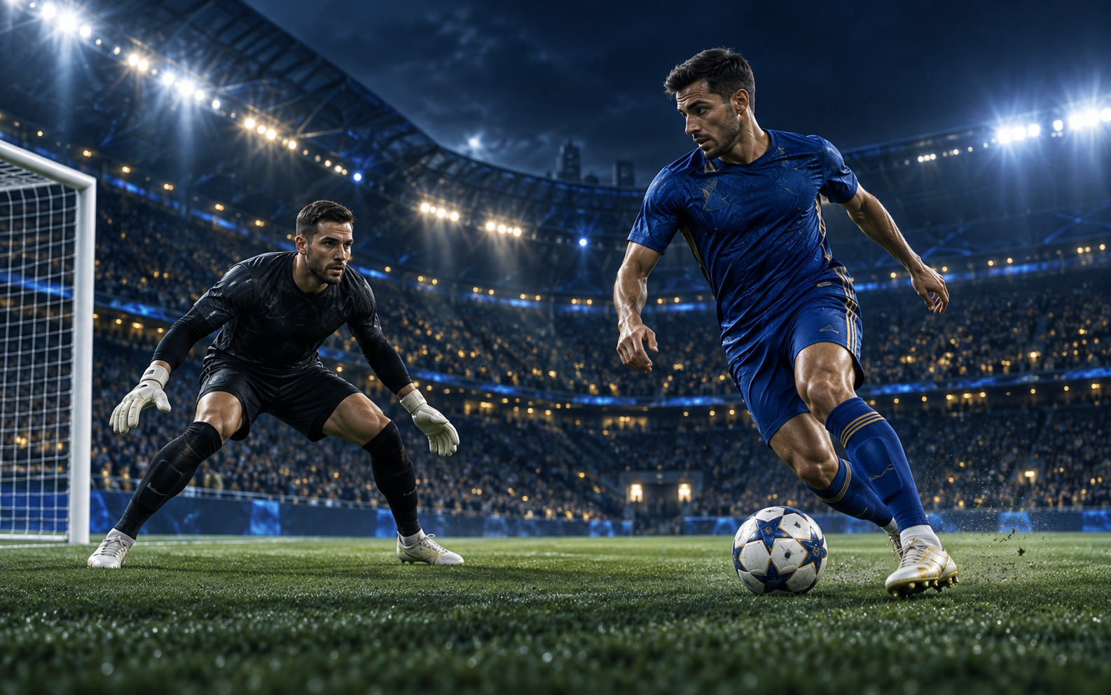 Goalkeeper and outfield player